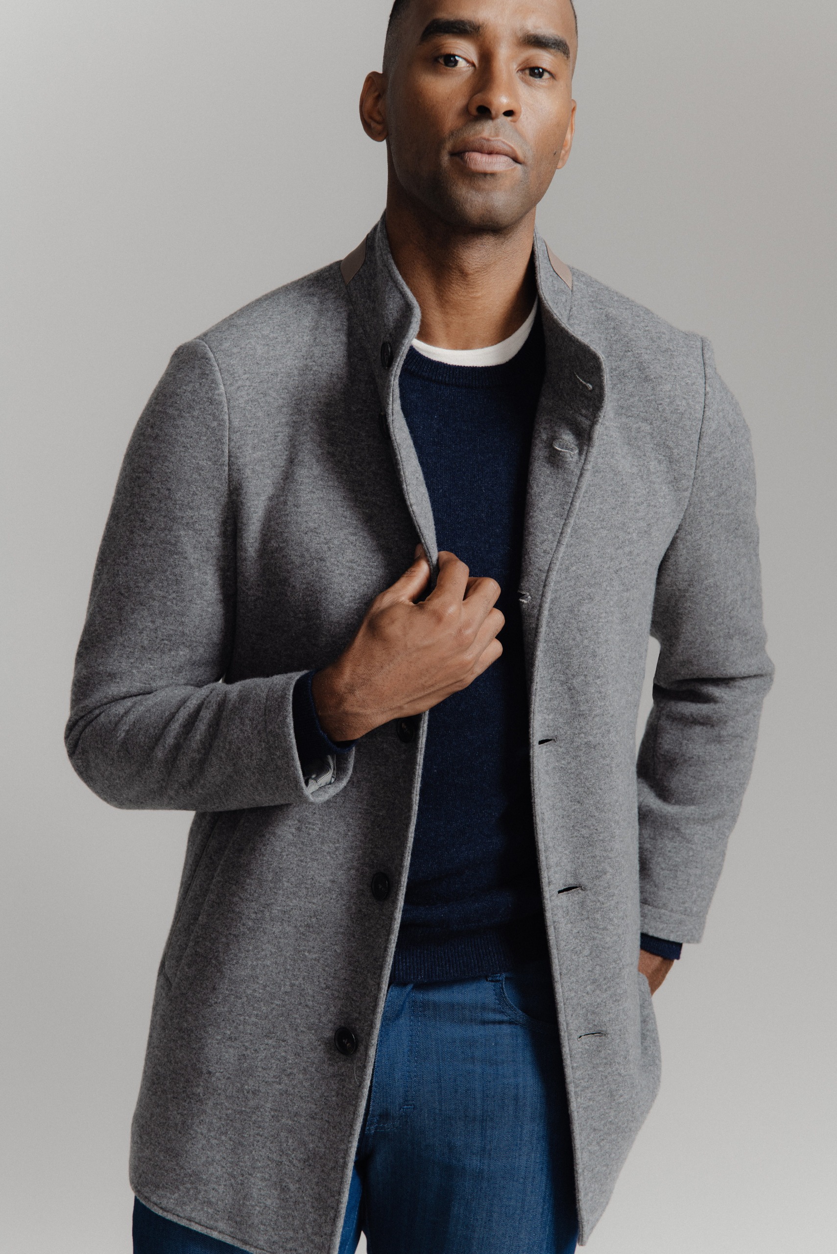 Luxury Italian Wool Overcoat with Cashmere, M&S Collection Luxury