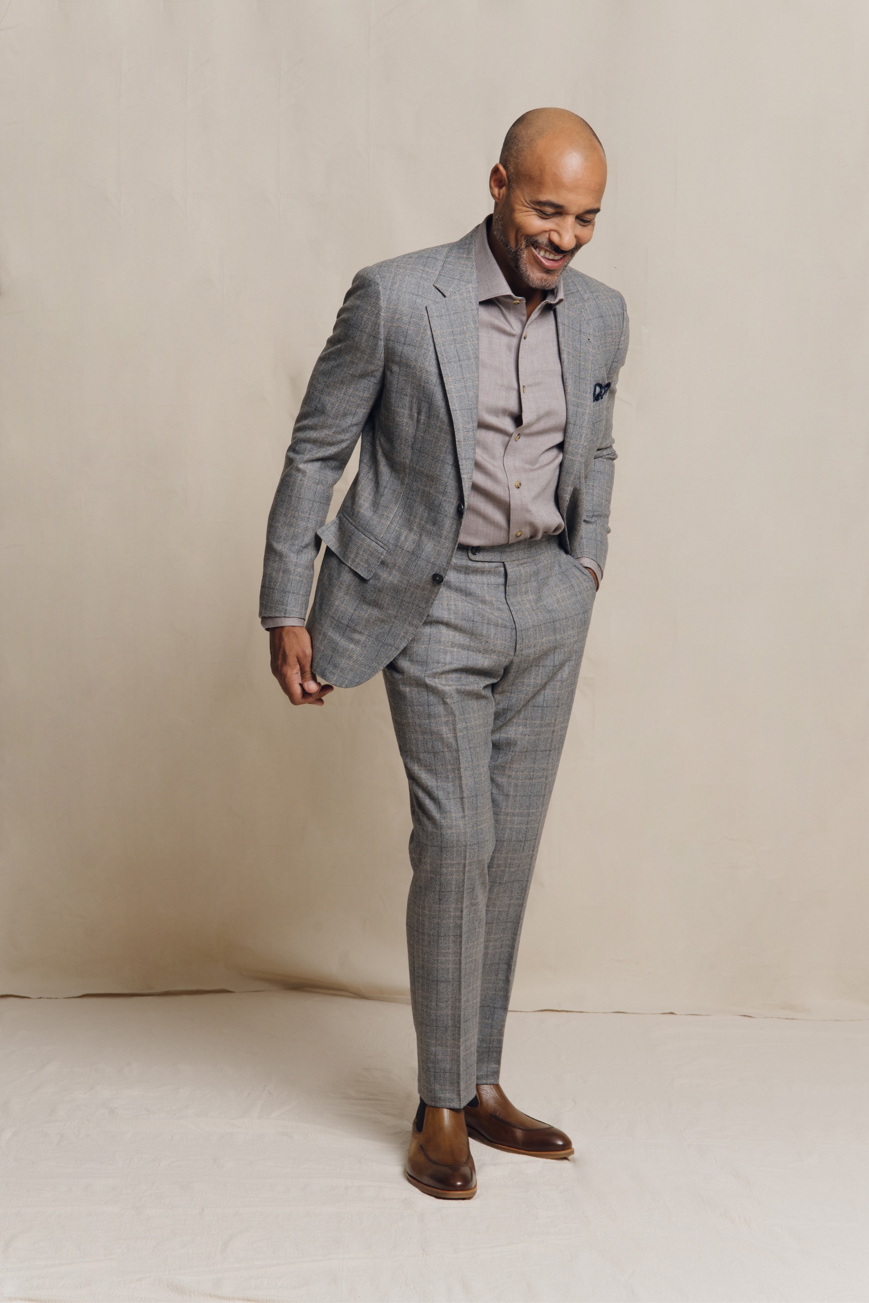 Custom Grey Plaid Suit the Samuel in Houston, Dallas, New Orleans